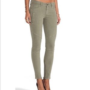 Paige Forest Green Sz 25 Marley 6-Pocket Chinos